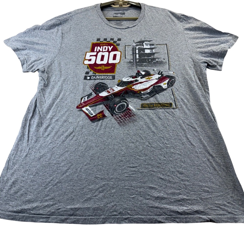 IndyCar T-Shirt Mens 2XL Gray Indy 500 104th Running 2020 Marco Andretti Graphic